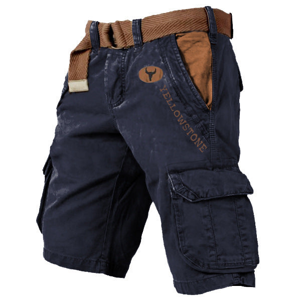 Męskie szorty cargo w stylu retro