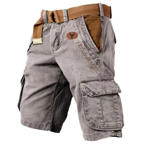 Męskie szorty cargo w stylu retro