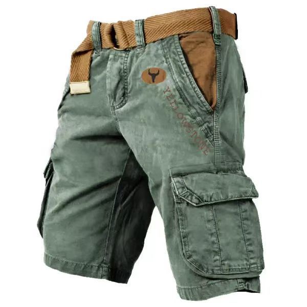 Męskie szorty cargo w stylu retro
