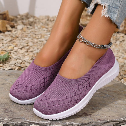 Damskie buty wsuwane z siateczką